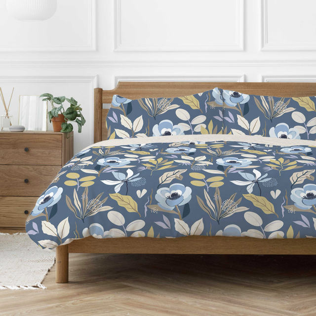 Copenhagen Home Mia Floral Blue Duvet Cover Set