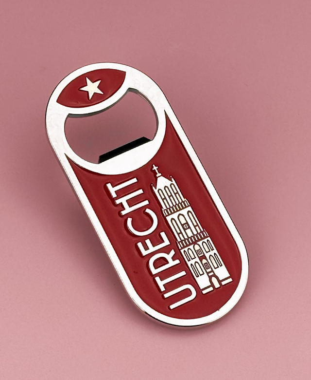 Opener magneet Utrecht met Dom rood