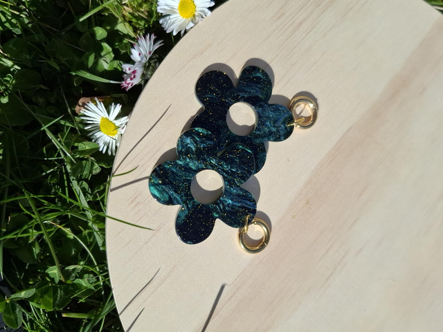 Boucles d&#039;oreilles grandes fleurs 