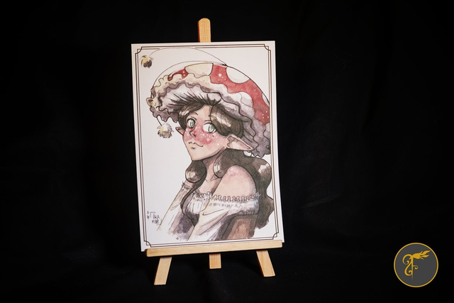 Illustration Champignon elfe - print A5