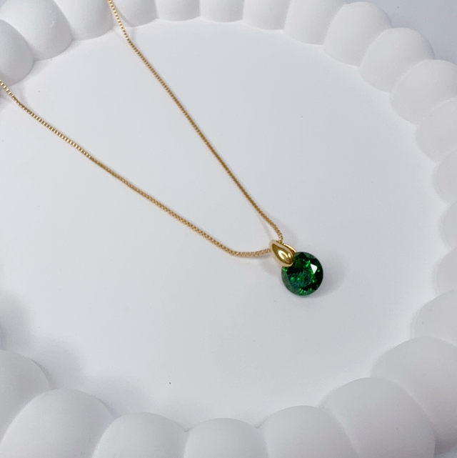 Colar Ponto de Luz Verde 