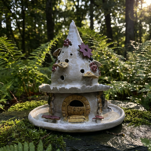 Blossom spire fairy house