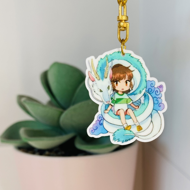 Porte-clés Plat Haku Chihiro 