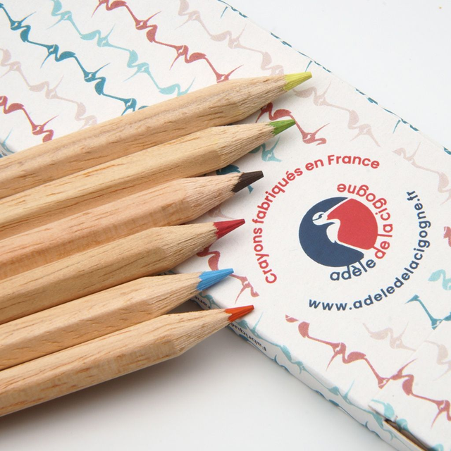 6 crayons de couleur
