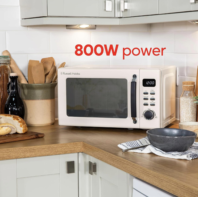 Russell Hobbs RHM2044C Retro Digital Microwave Oven 800W 20L Cream