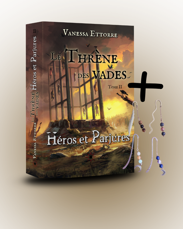 Héros et Parjures + 4 marque-pages métalliques différents
