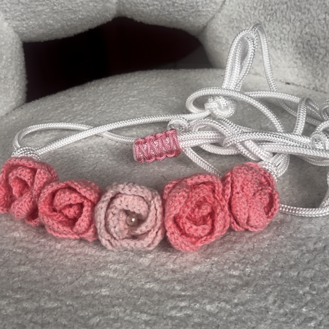 Licol Rosalia taille cheval - blanc et rose