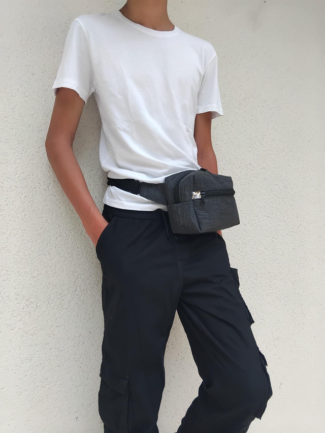 Banane rectangulaire homme upcyclée &quot;JEAN&quot;