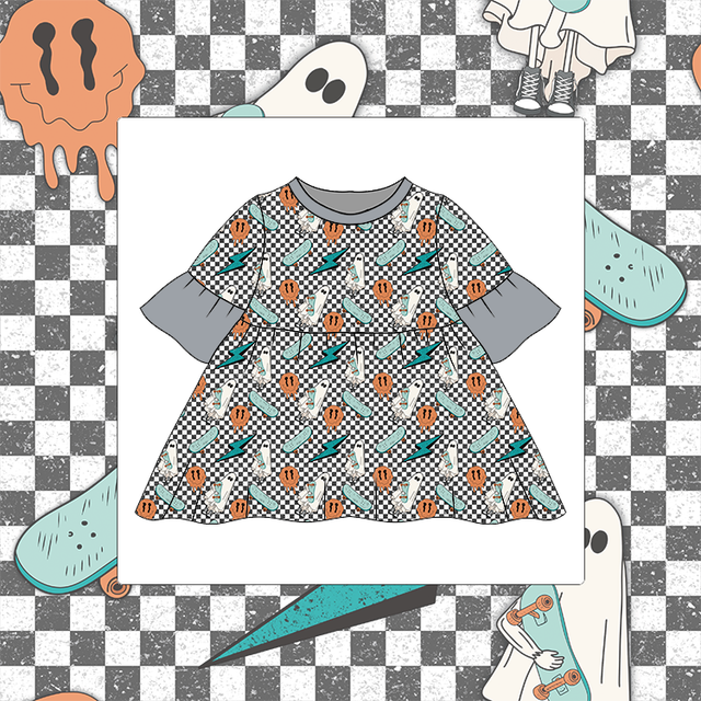 Sk8er Book Bell Sleeve Dress