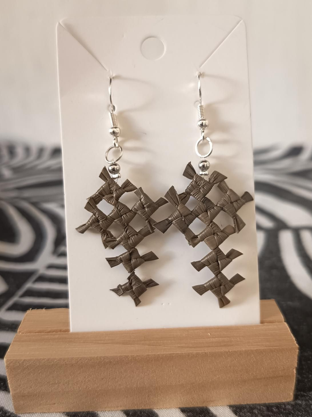 &quot;La Croix du Pacifique&quot; boucles d&#039;oreilles -vert