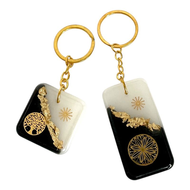 Porte-clés doré