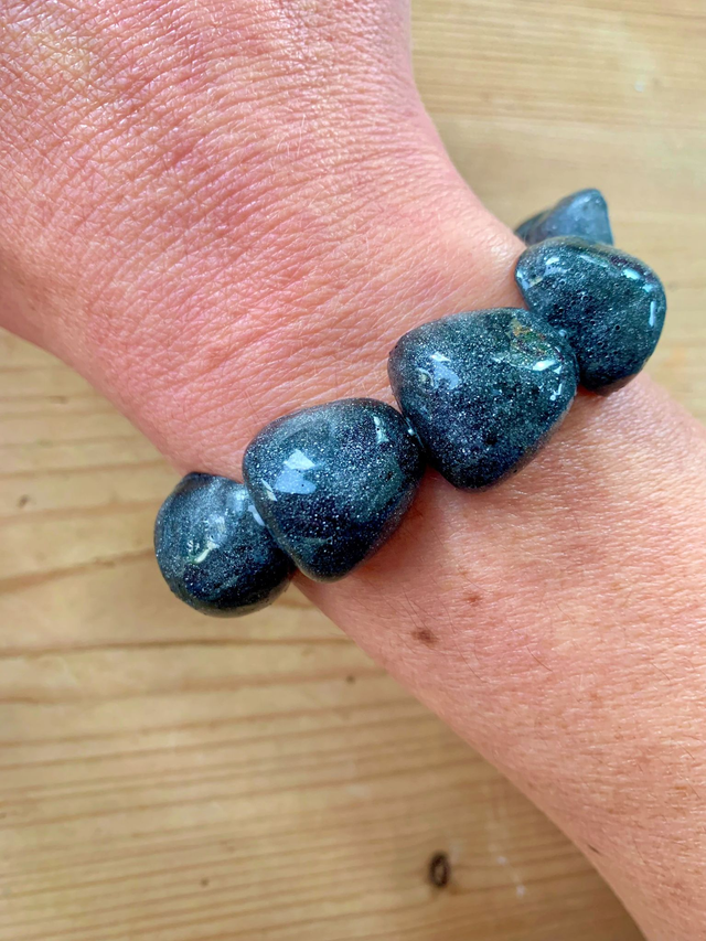 Bracelet Galets - Nuancé noir