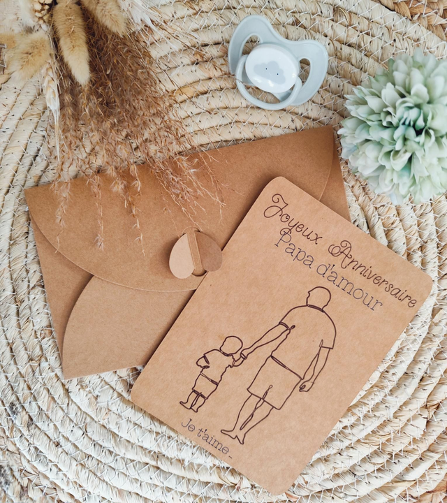 Carte &quot; joyeux anniversaire Papa d&#039;amour &quot;