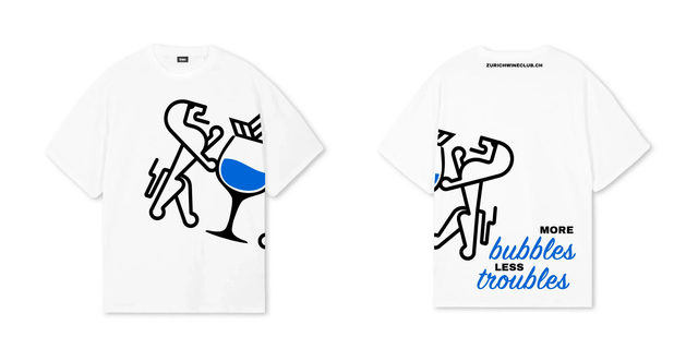 T-shirt ZWC "More Bubbles Less Troubles"