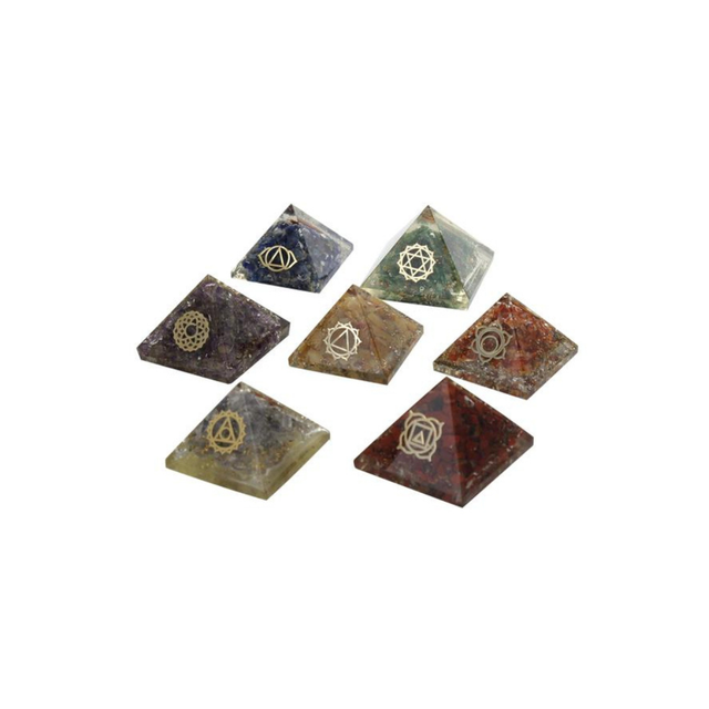 Coffret Orgonites Pyramides ~ 7 Chakras 