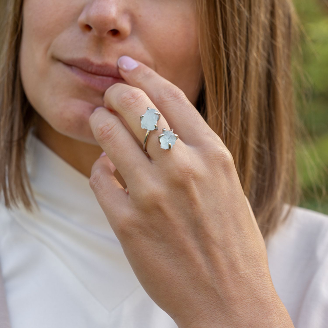 Akvamarin gyűrű Silver