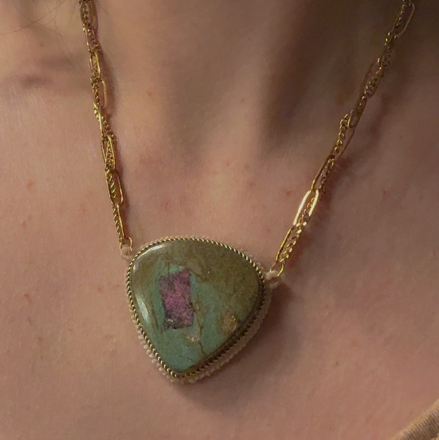 Collier IMPÉRATRICE rubis zoisite