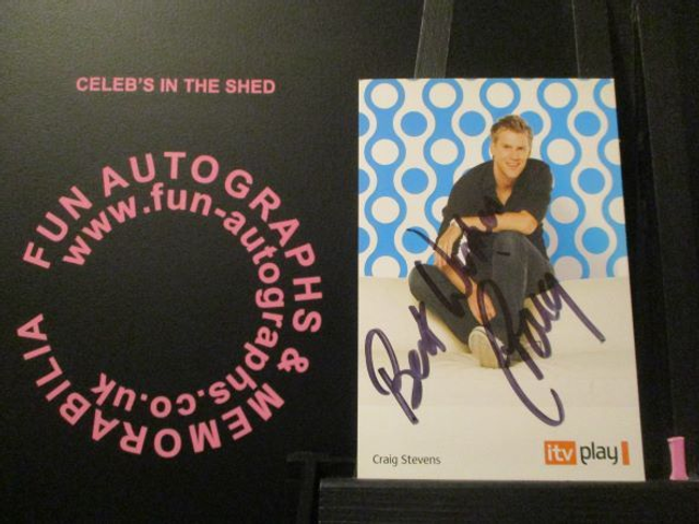Craig Stevens Authentic Autographed Itv Play 6x4 Cast Card (1)