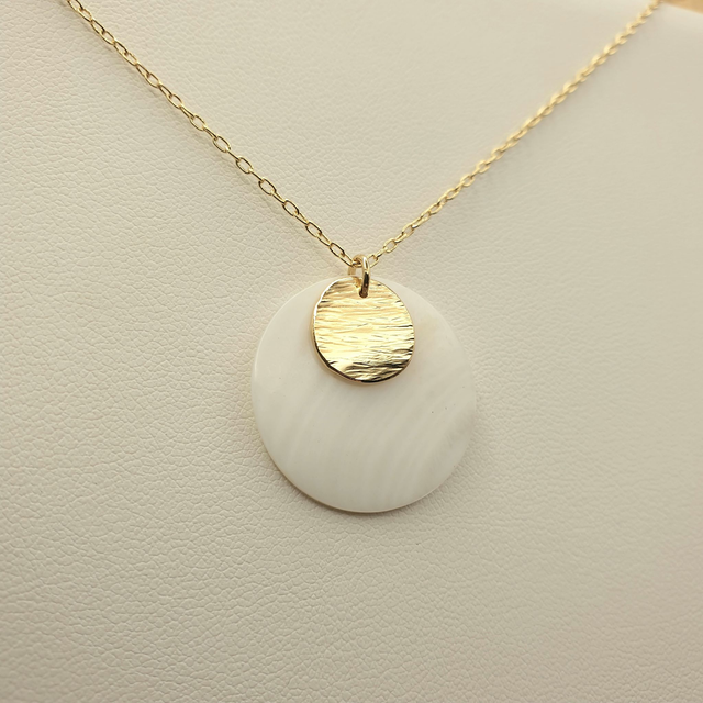 Collier HALO (nacre blanche)