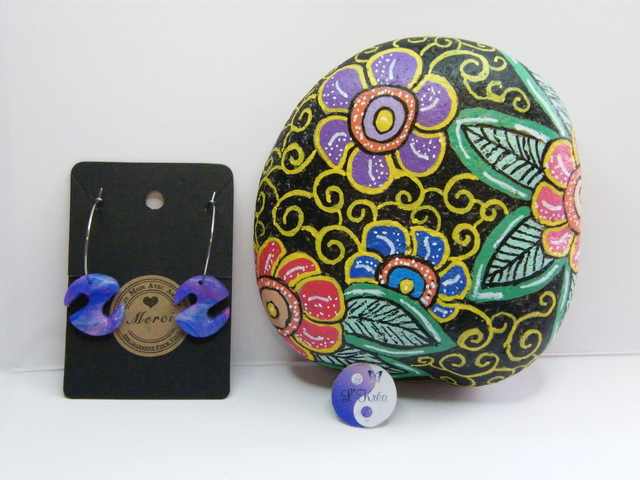 Anneaux S inversé Bleu/Rose/Blanc