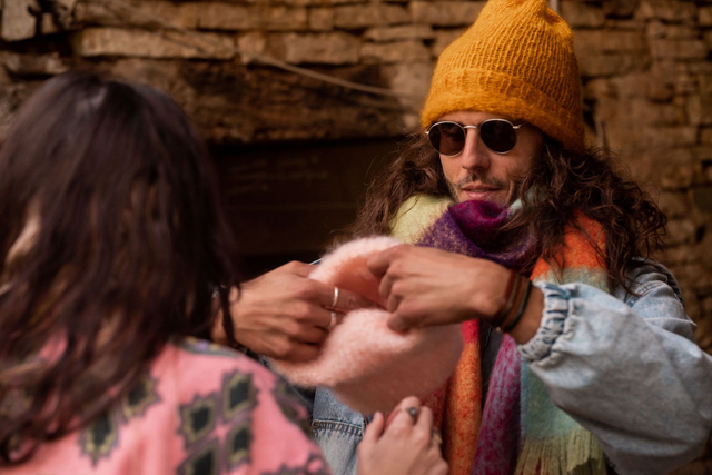 Bonnet finition cotes Mohair de chevreau couleur Soleil