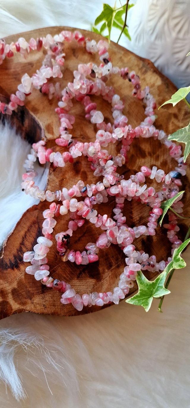 Sakura Rain Rhodonite Chip Bracelet 
