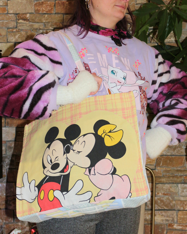 Sac Cabas Upcyclé – Modèle Unique « Mickey »