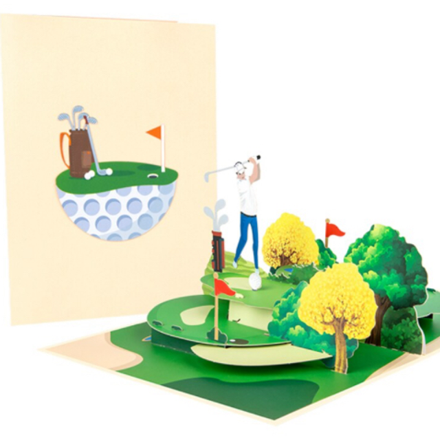 3D Pop up Card - Golf