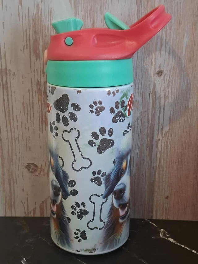 Gourde 350 ml berger australien de Noël personnalisable