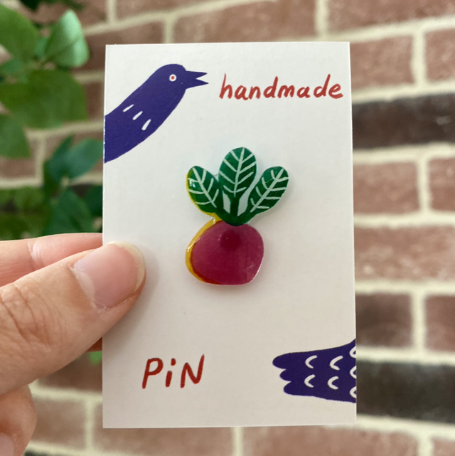 Handmade Beet Pin 