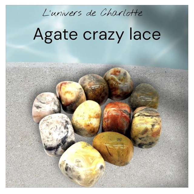 Pierre roulée &quot;Agate crazy lace&quot;