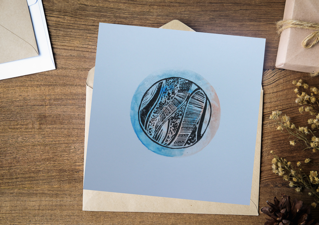 Carte sphère bicolore Toulouse-bleu ciel