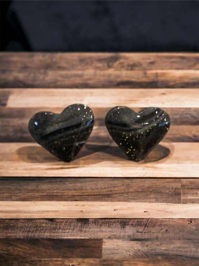 PETITS COEURS NOIR/OR