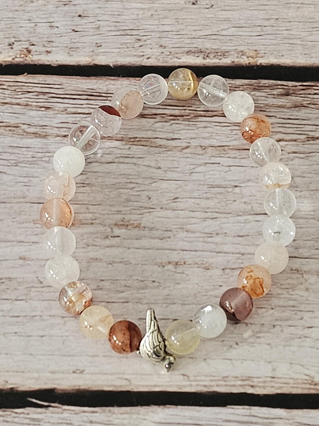 Bracelet en Quartz hématoïde (Quartz feu) – 8 mm