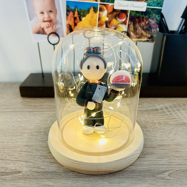 Cloche lumineuse l'artisan boucher charcutier