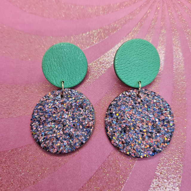 BO en cuir & paillettes "Pompom Girl"