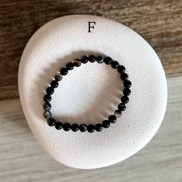 Bracelet Agate 6mm (de A à F)