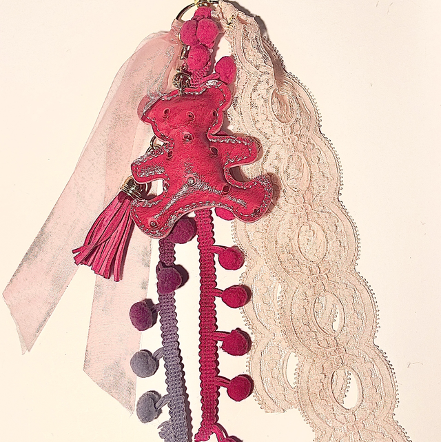 BS18 - Bijoux de sac ours en simili cuir