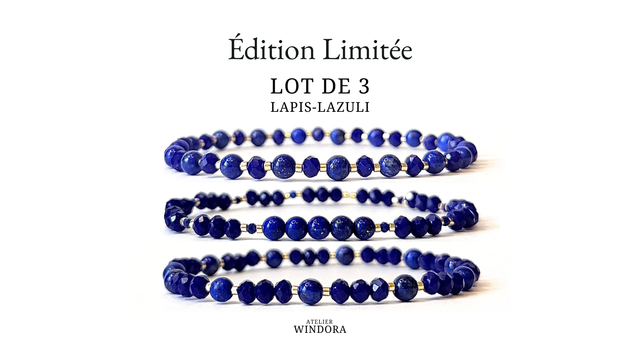 Bracelet | Lapis-Lazuli - Collection | Lot de 3