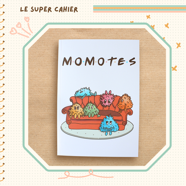 Carnet A5 illustré - Momotes entre potes