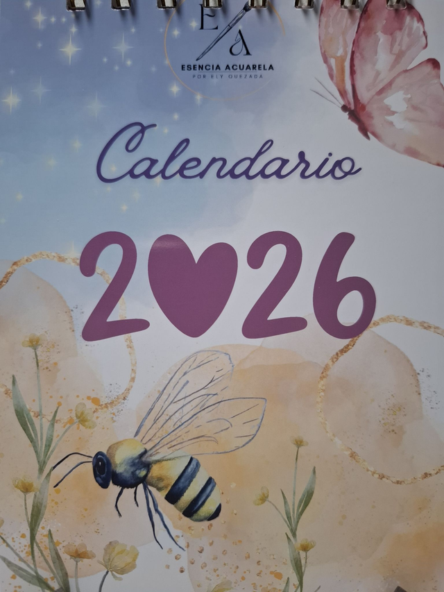Calendario ilustrado escritorio 2026