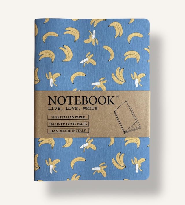 Handmade in Italy Notebook - Banana Blue