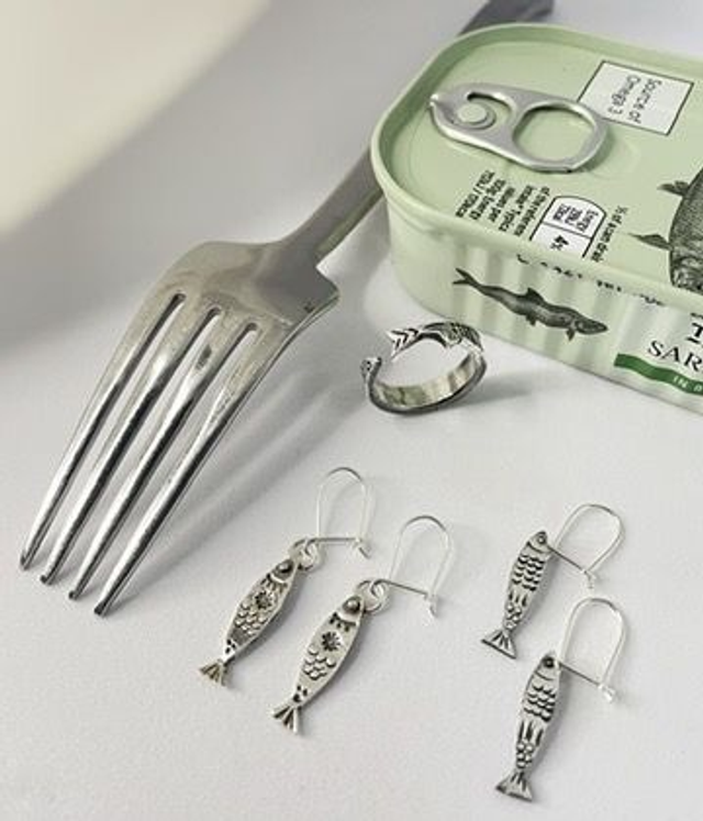 Big Fish Silver Earrings II