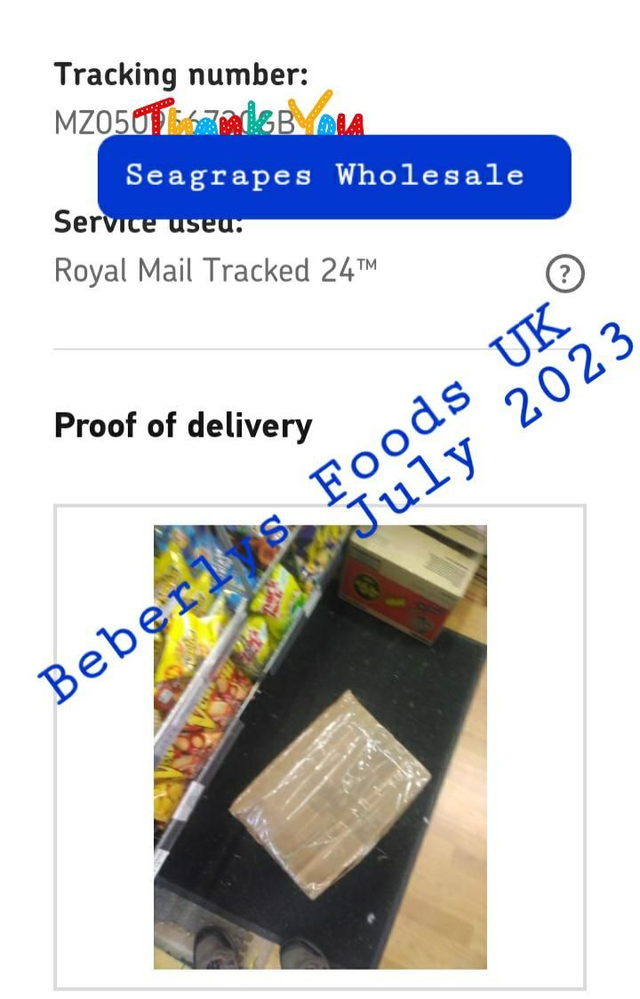 SEAGRAPES WHOLESALE DELIVERY: Portsmouth England( July 2023)