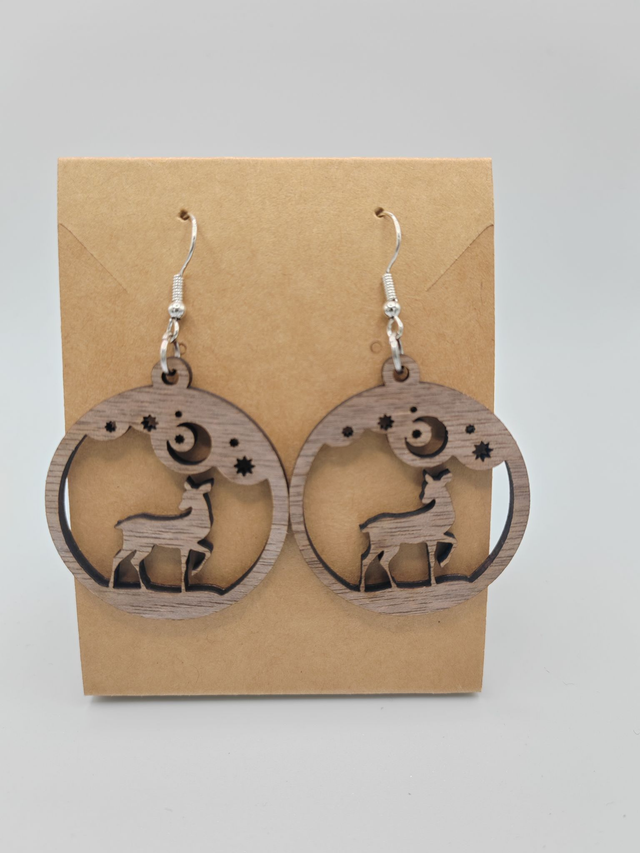 Boucles d'oreille boule "Cerflune"