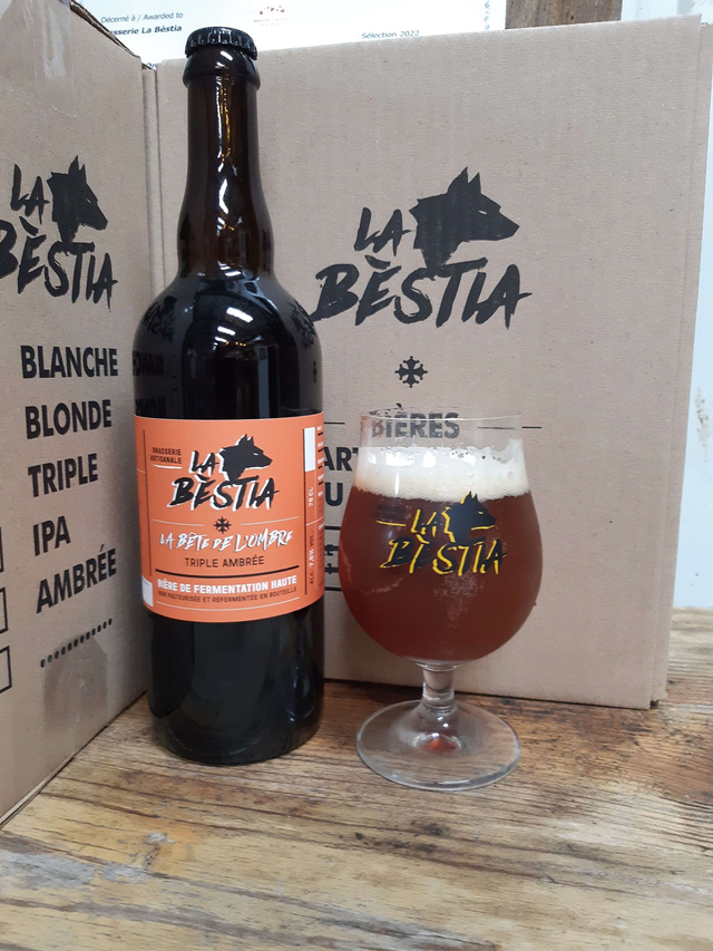 Bouteille triple Ambrée Bête de l'Ombre