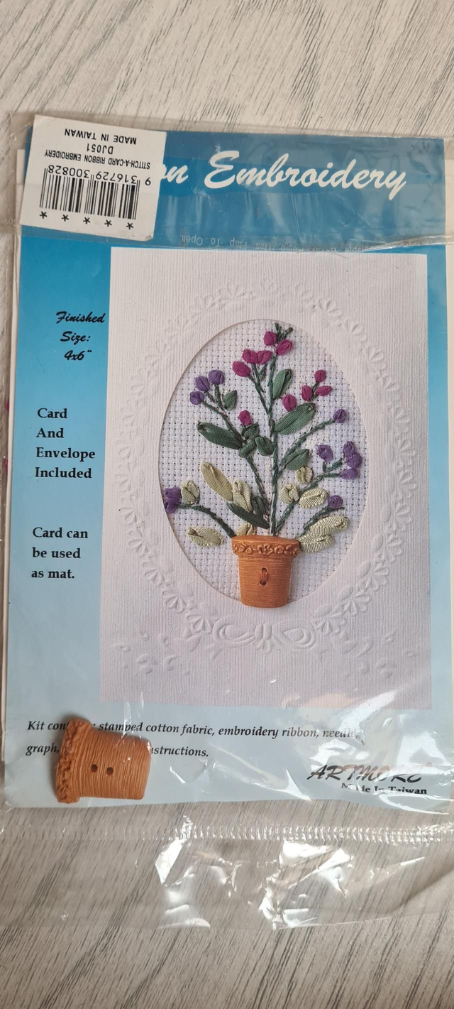 New Artmore Stitch-a-card Ribbon Embroidery