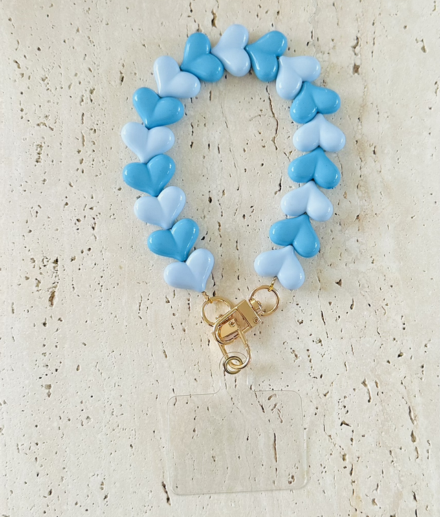 Hartjes Telefoonkoort licht blauw/ blauw