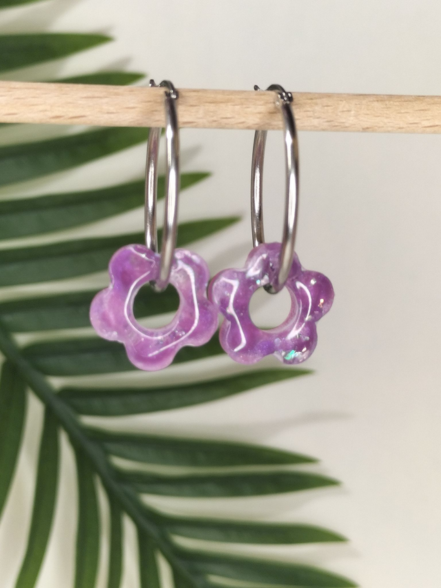 Créoles douceur violette