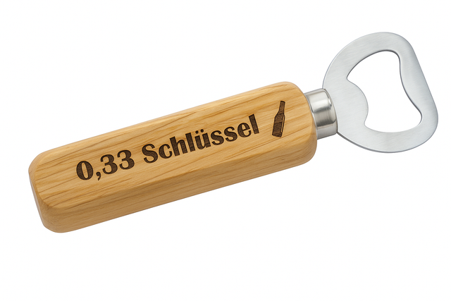 0,33 Schlüssel – Der stylische Flaschenöffner mit persönlichem Statement